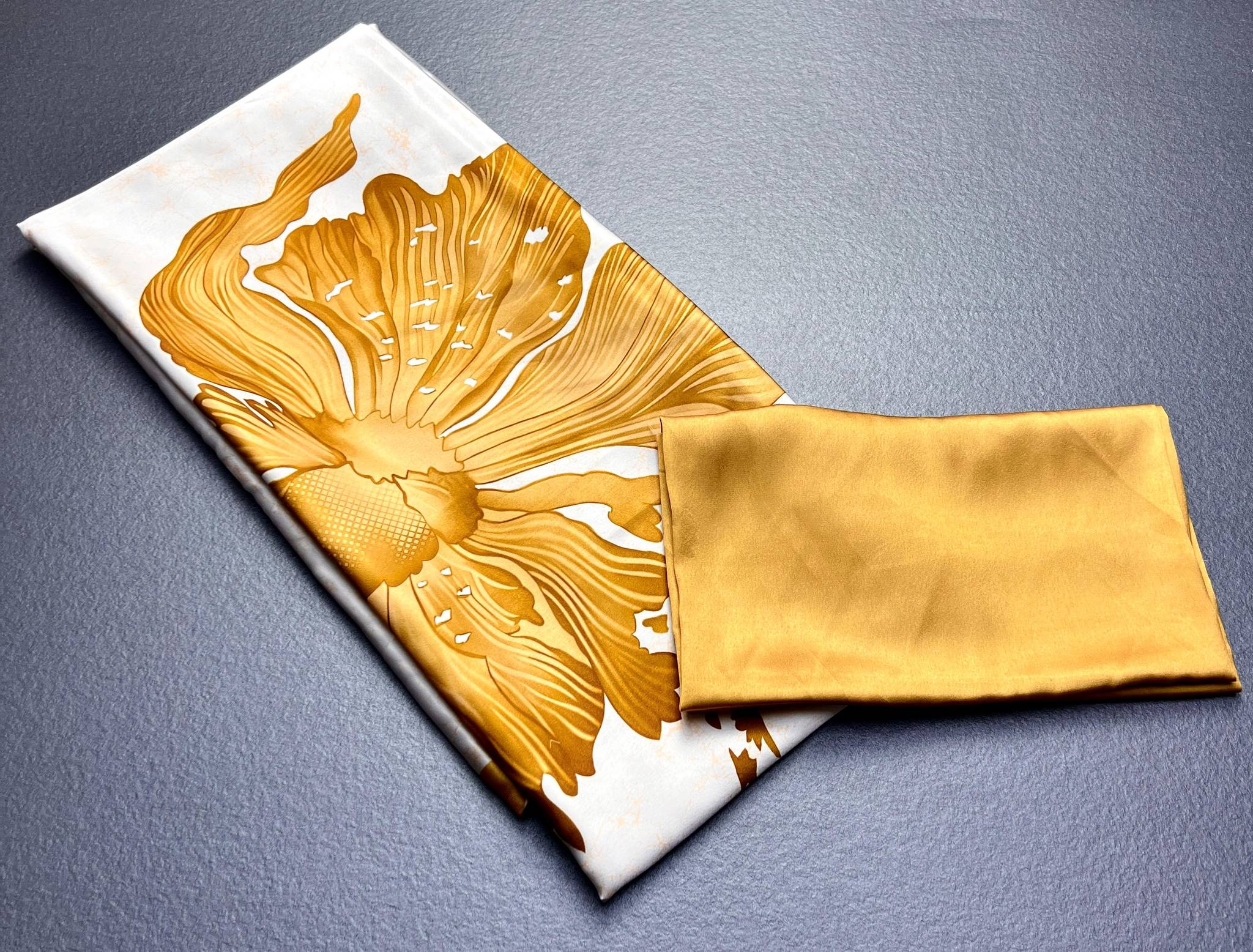 Yellow Original Japan Satin Digital Floral Saree